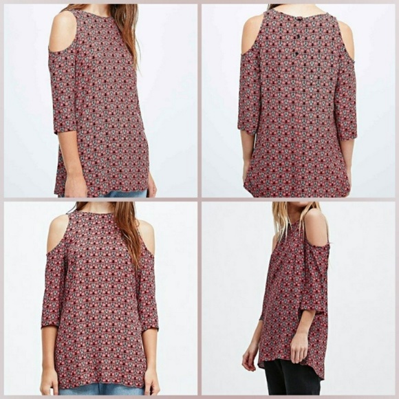 UO Staring at Stars boho cold shoulder tunic dress - Picture 4 of 8